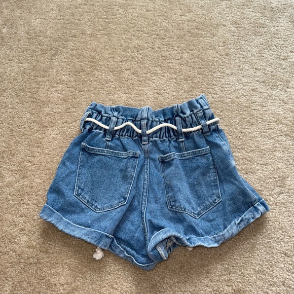 PacSun Blue Jean Shorts with White Drawstring - Picture 4 of 4